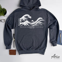 Peace Above The Storm Hoodie Sweatshirt (Great Wave)