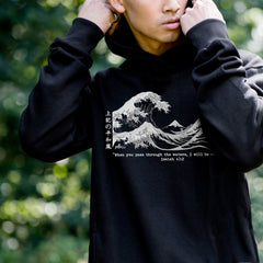 Peace Above The Storm Hoodie Sweatshirt (Great Wave)