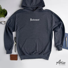 Redeemed Hoodie Sweatshirt (minimal text)