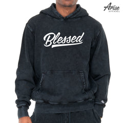 Blessed Script Calligraphy Hoodie Sweatshirt