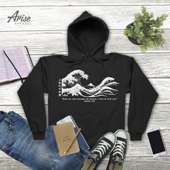 Peace Above The Storm Hoodie Sweatshirt (Great Wave)